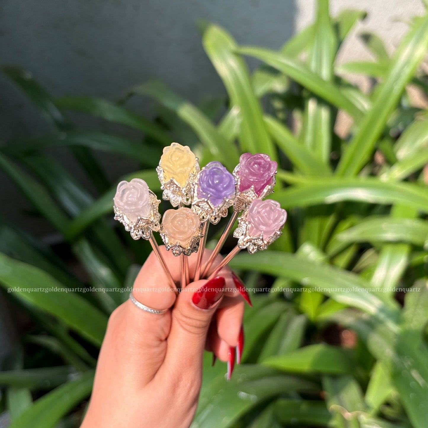 Multi Fluorite Bun Sticks – A Bloom of Natural Colours