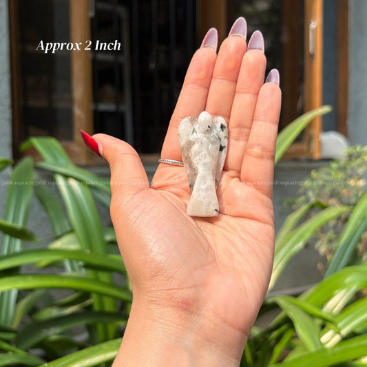 Rainbow Moonstone Angel - Golden Quartz