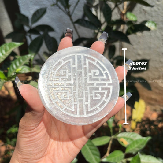 Shou Sign ( White Etched ) - Golden Quartz