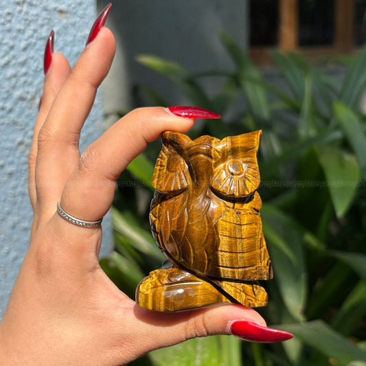 Tiger Eye Owl - Golden Quartz