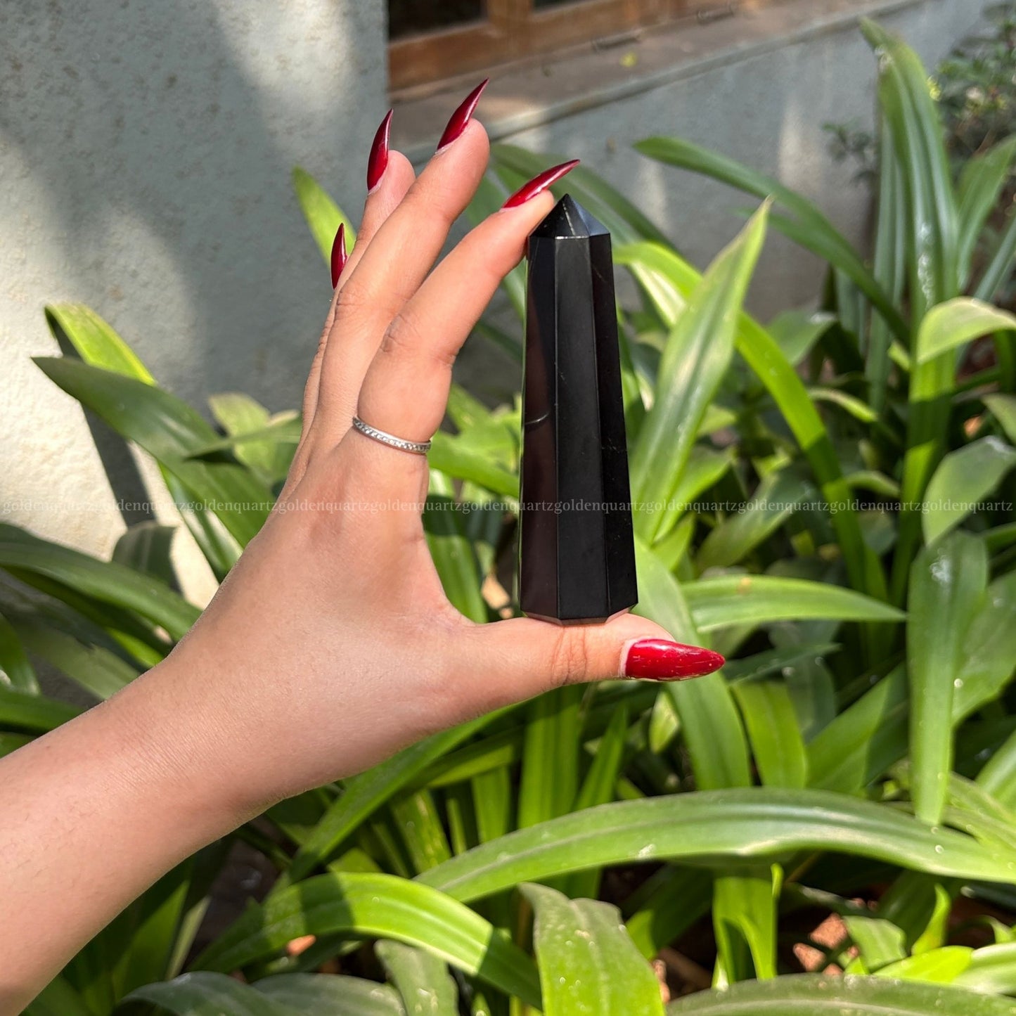 Black Tourmaline Pencils - Golden Quartz
