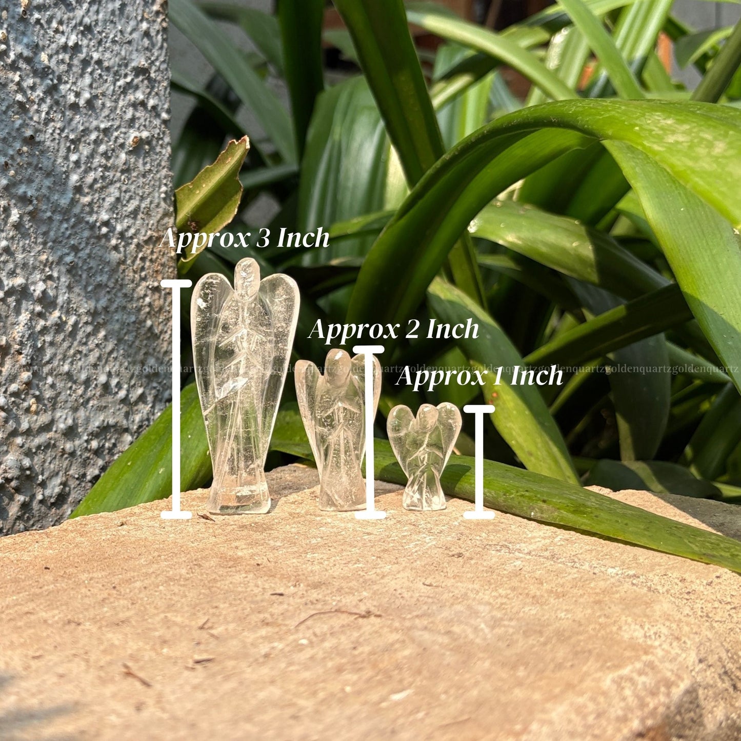 Clear Quartz Angel - Golden Quartz