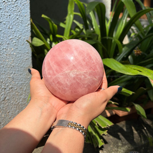 ROSE QUARTZ SPHERE - Golden Quartz