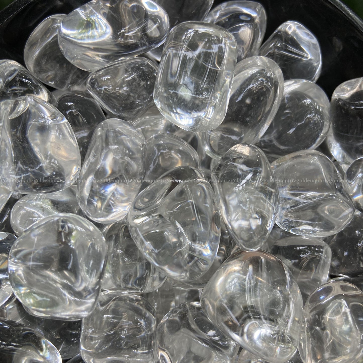 AA Clear Quartz Tumble Stone - Golden Quartz