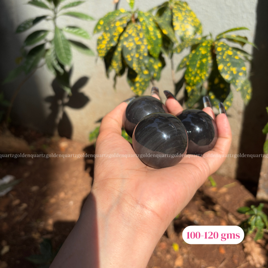 Black Rainbow Obsidian Sphere/ Ball