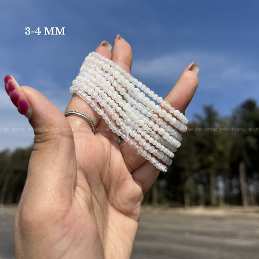 Rainbow Moonstone Thin Bracelet