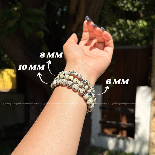 DALMATIAN JASPER BRACELET - Golden Quartz