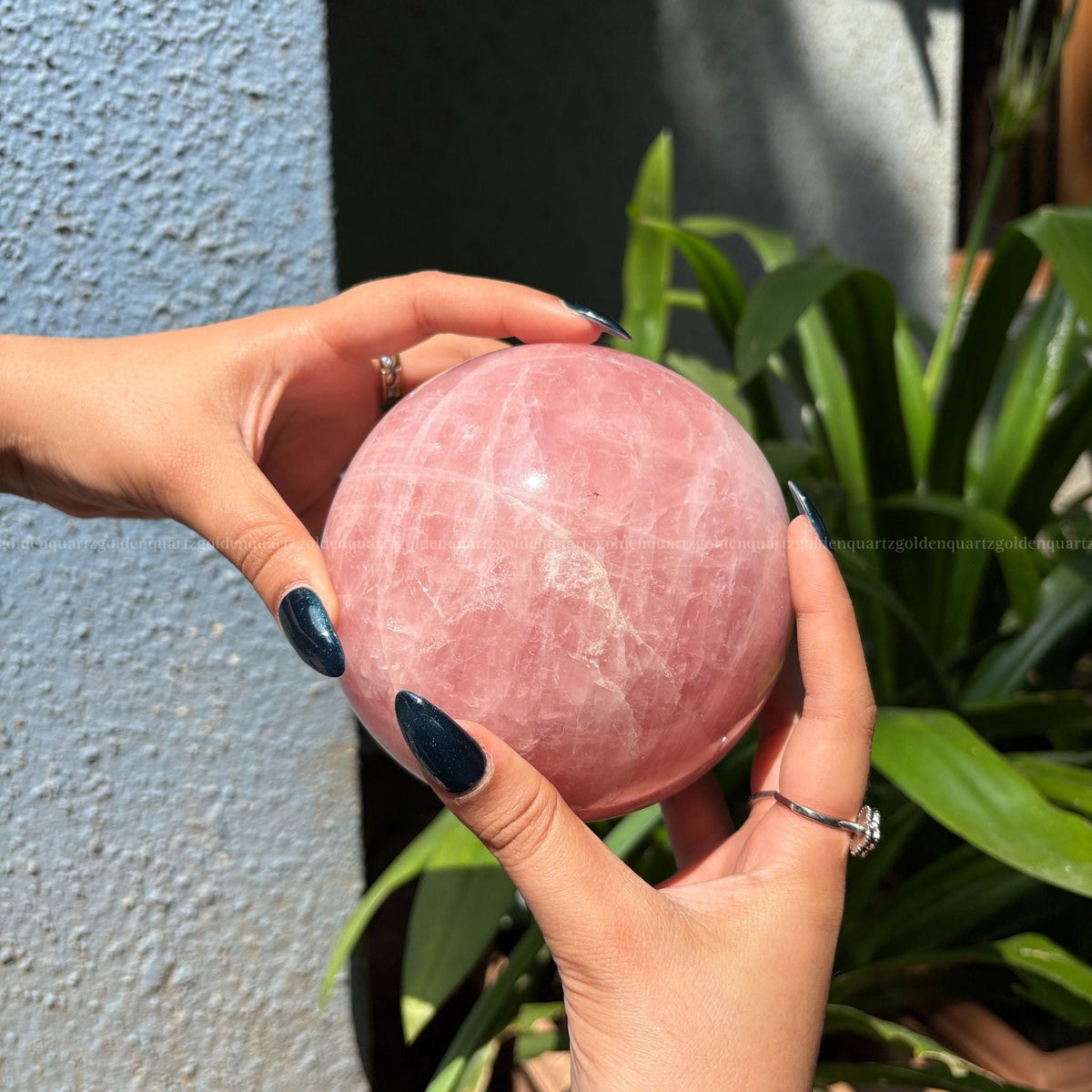 ROSE QUARTZ SPHERE - Golden Quartz 
