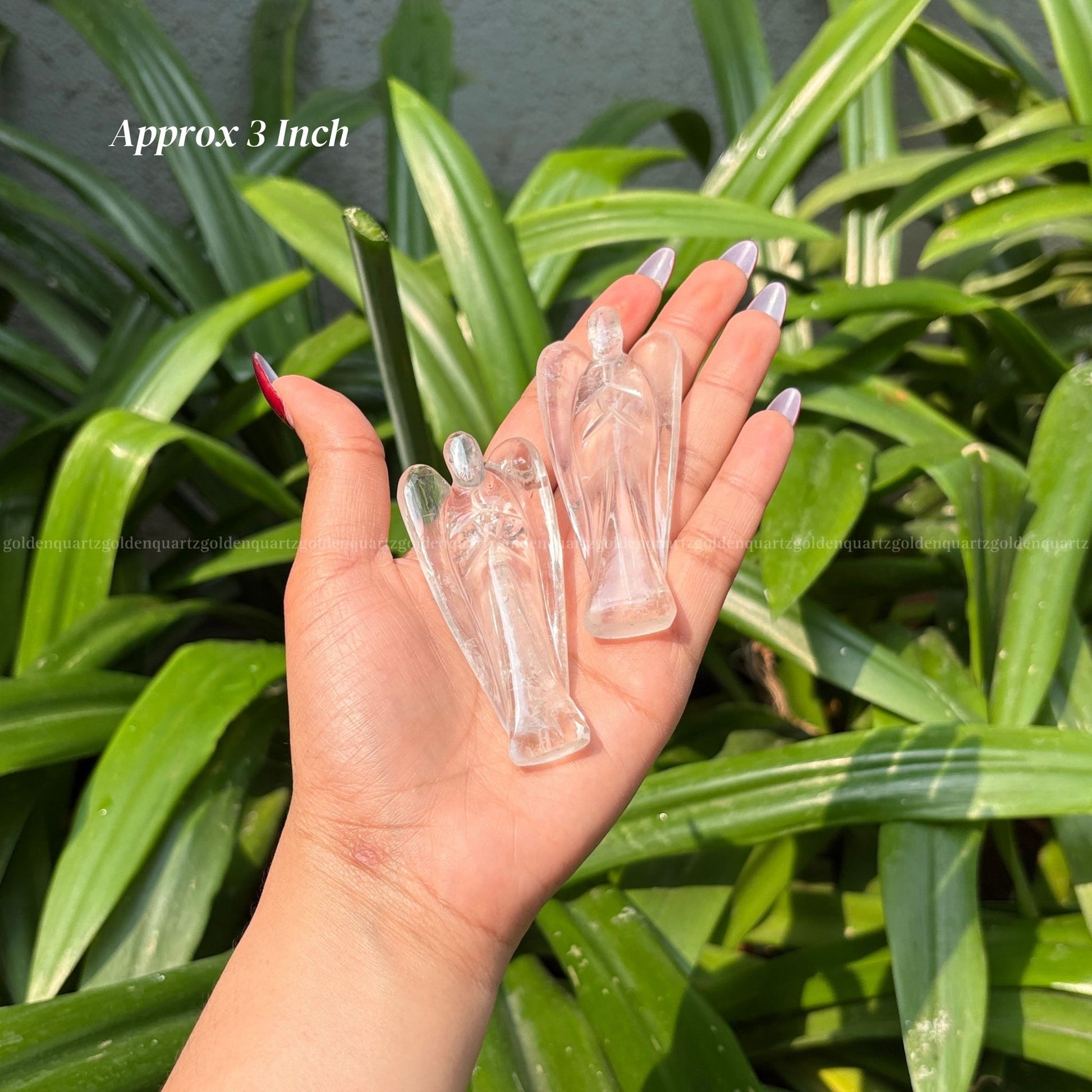 Clear Quartz Angel - Golden Quartz 