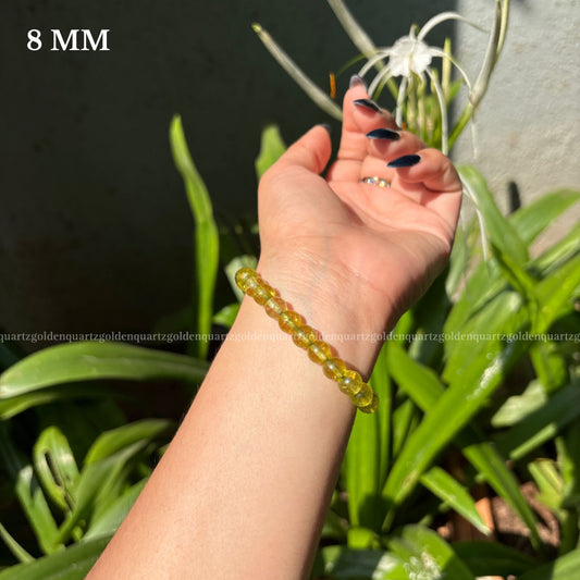 PERIDOT BRACELET ( Synthetic ) - Golden Quartz 