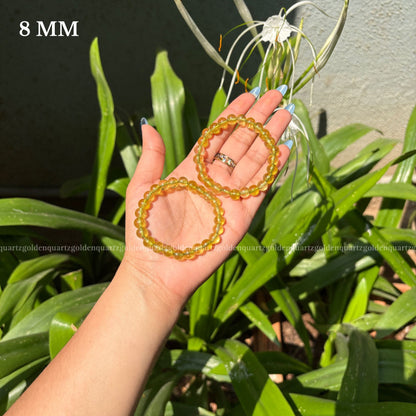 PERIDOT BRACELET ( Synthetic ) - Golden Quartz 