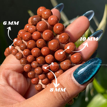 RED GOLDSTONE BRACELET FOR UPLIFTING ENERGY, AMBITION & CREATIVITY - Golden Quartz 