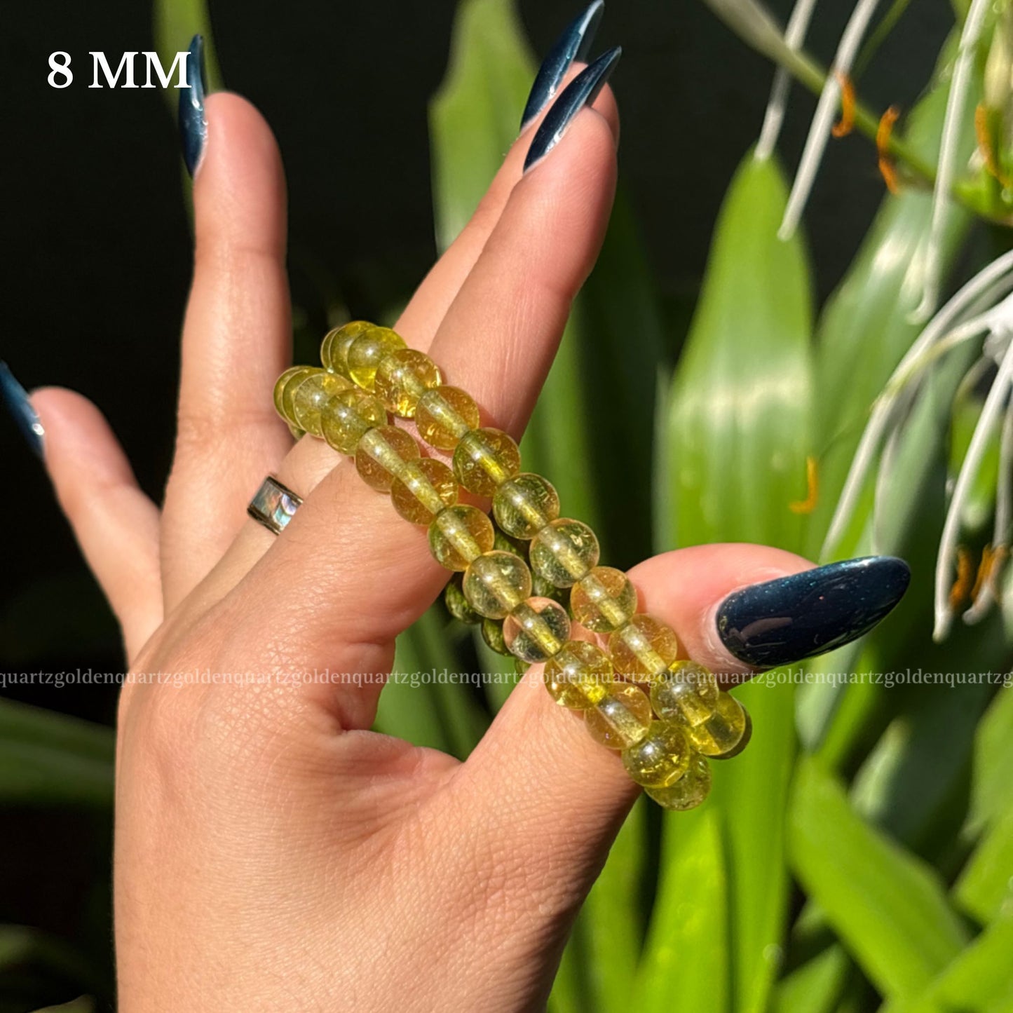 PERIDOT BRACELET ( Synthetic ) - Golden Quartz 