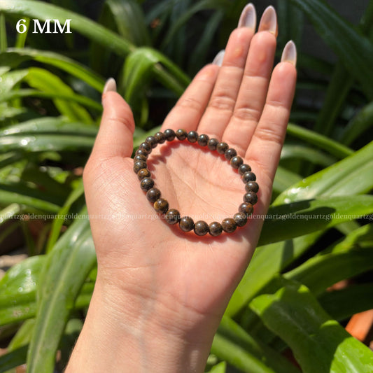 Bronzite Bracelet - Golden Quartz 