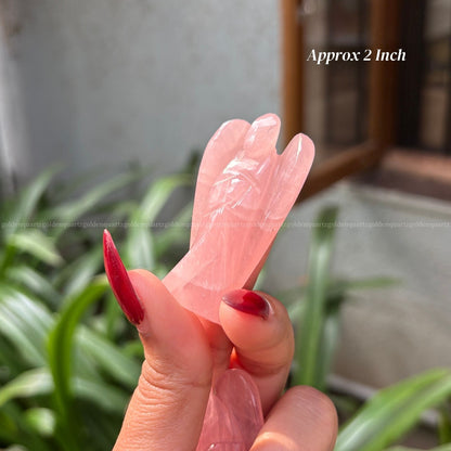 Rose Quartz Angel - Golden Quartz 