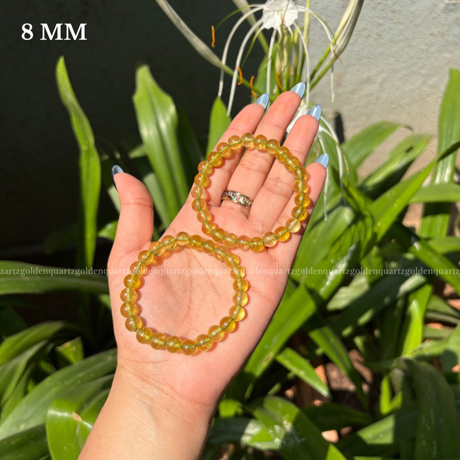 PERIDOT BRACELET ( Synthetic ) - Golden Quartz 