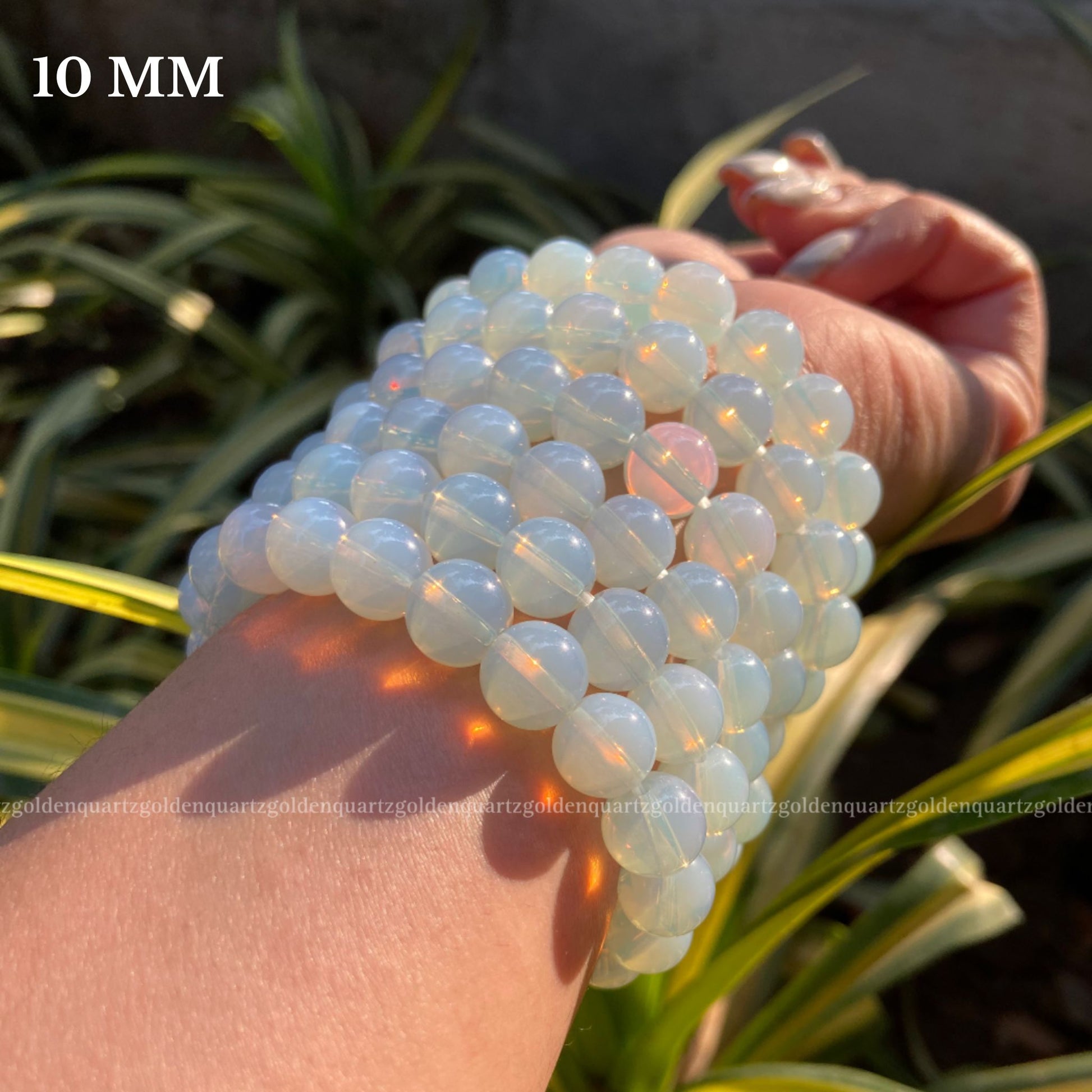 Opalite Bracelet For Emotional Balance & Communication - Golden Quartz 