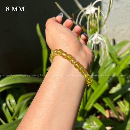 PERIDOT BRACELET ( Synthetic ) - Golden Quartz 