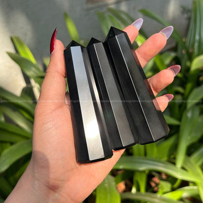 Black Tourmaline Pencils - Golden Quartz 