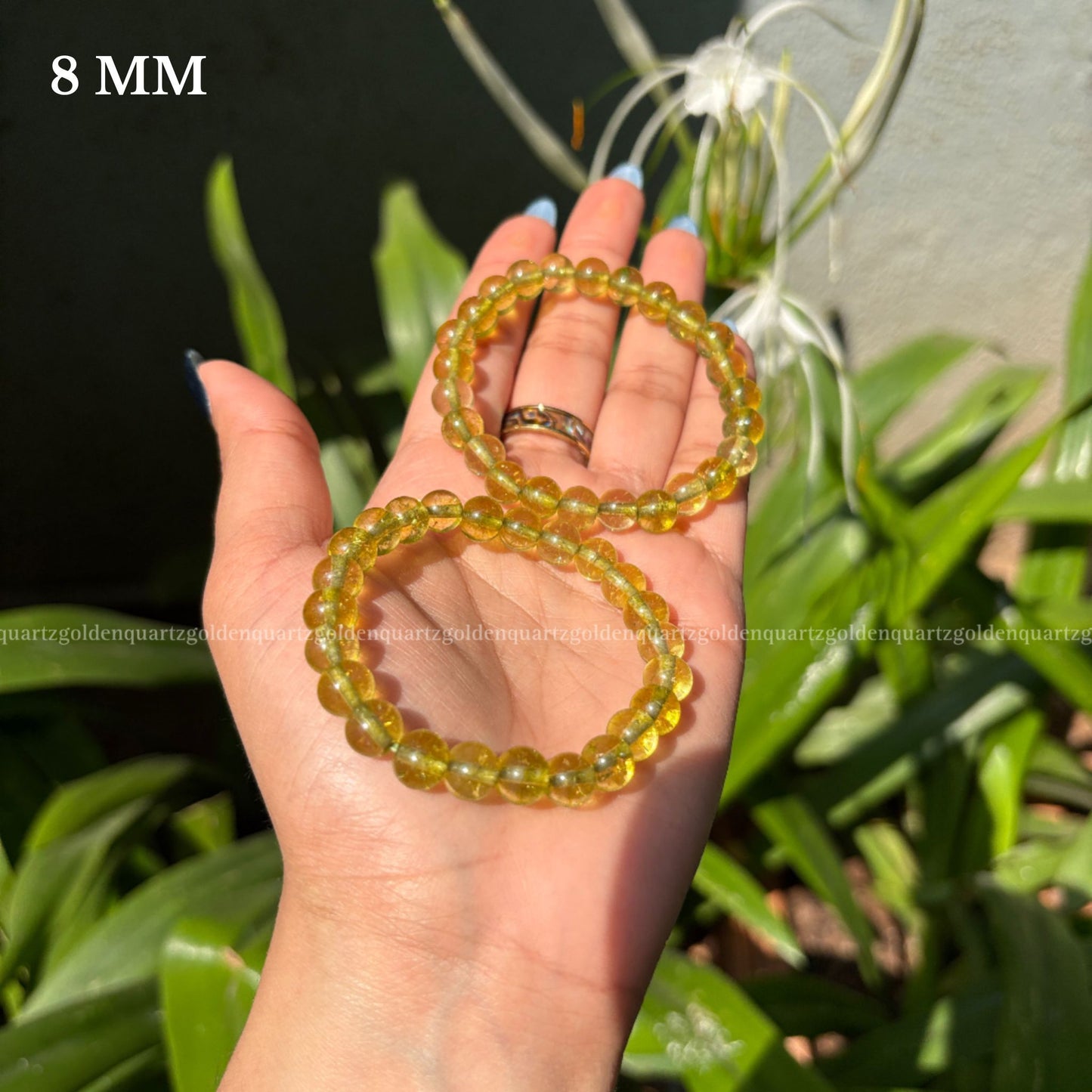 PERIDOT BRACELET ( Synthetic ) - Golden Quartz 