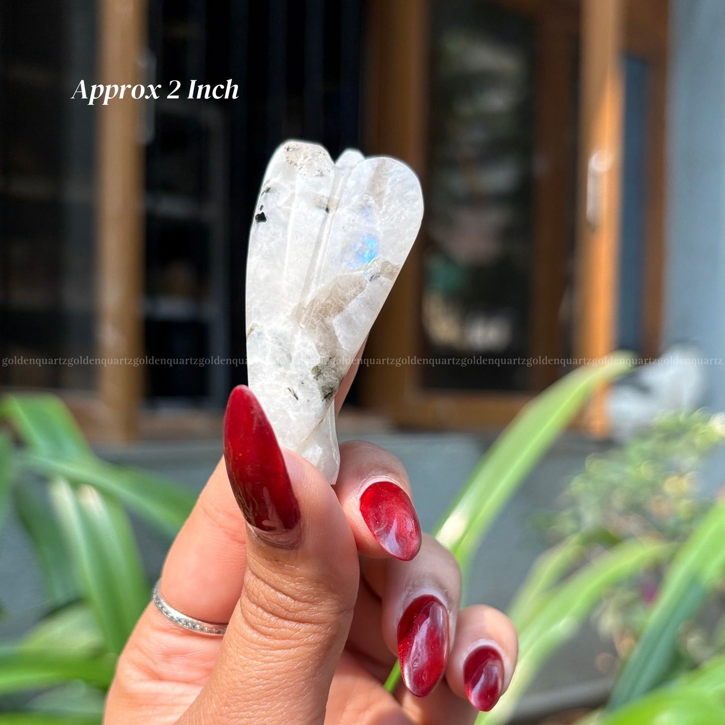 Rainbow Moonstone Angel - Golden Quartz 