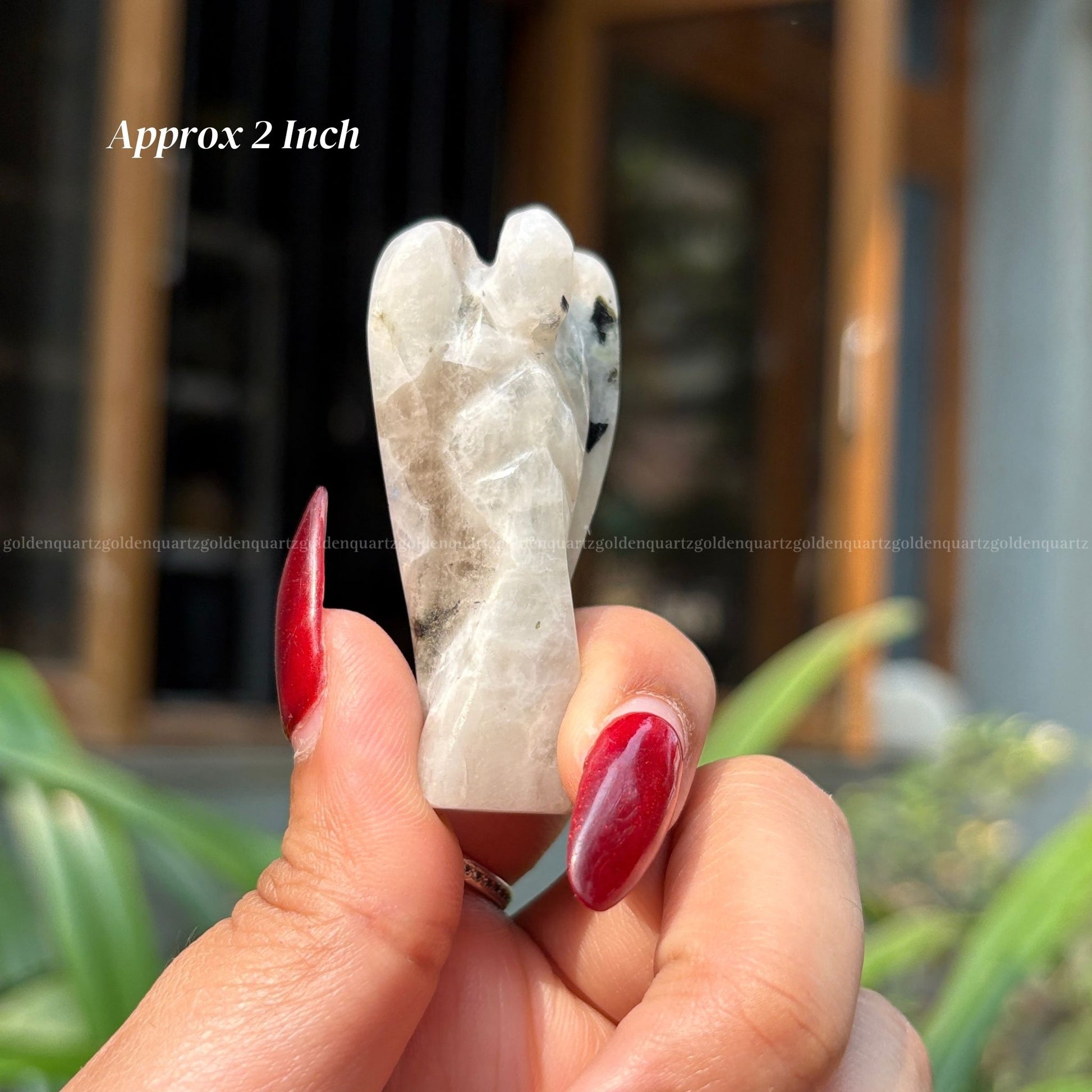 Rainbow Moonstone Angel - Golden Quartz 