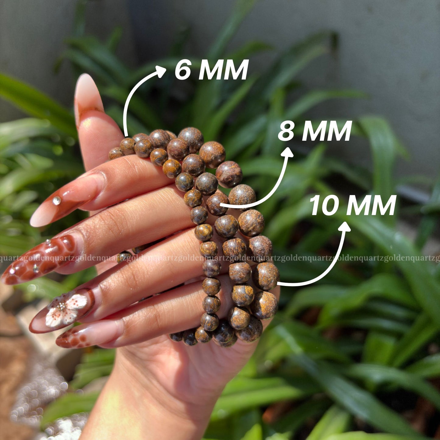 Bronzite Bracelet - Golden Quartz 