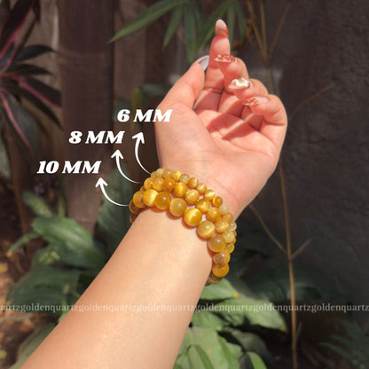 YELLOW CATS EYE BRACELET - Golden Quartz 