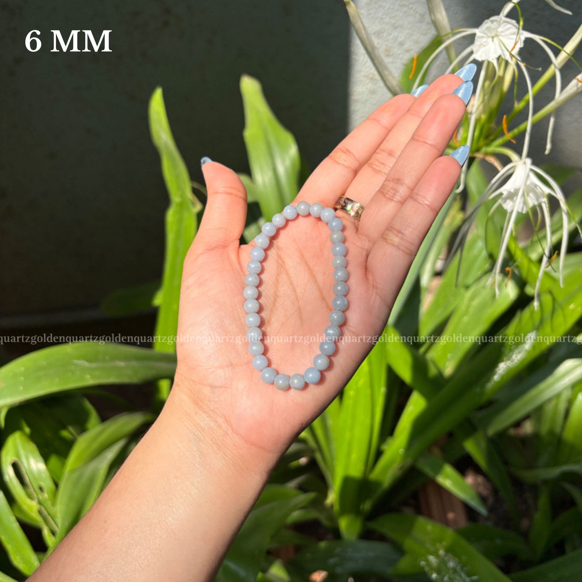 ANGELITE BRACELET - Golden Quartz 
