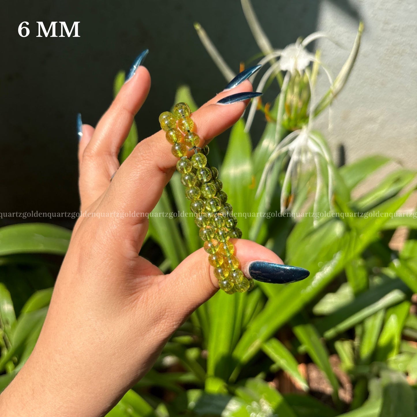 PERIDOT BRACELET ( Synthetic ) - Golden Quartz 