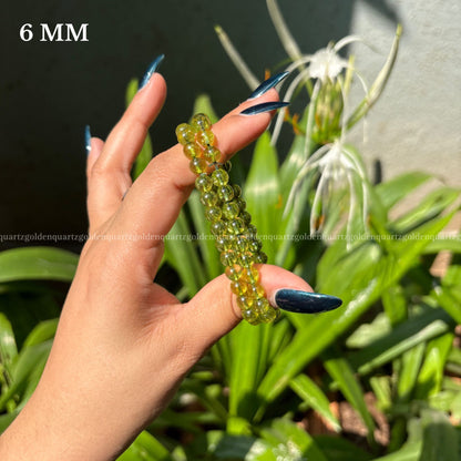 PERIDOT BRACELET ( Synthetic ) - Golden Quartz 