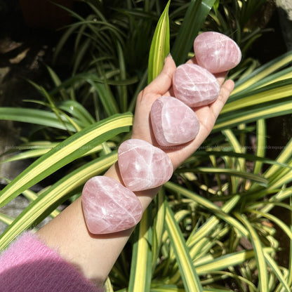 Puffy Rose Quartz Hearts