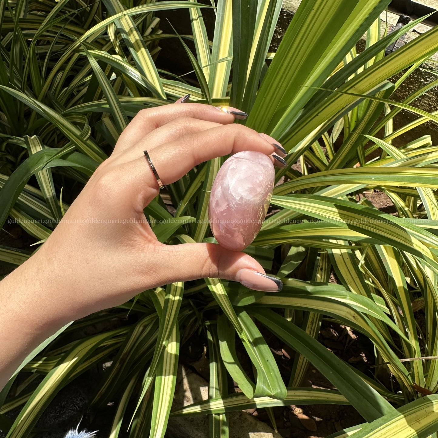 Puffy Rose Quartz Hearts