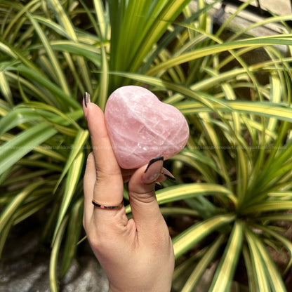 Puffy Rose Quartz Hearts
