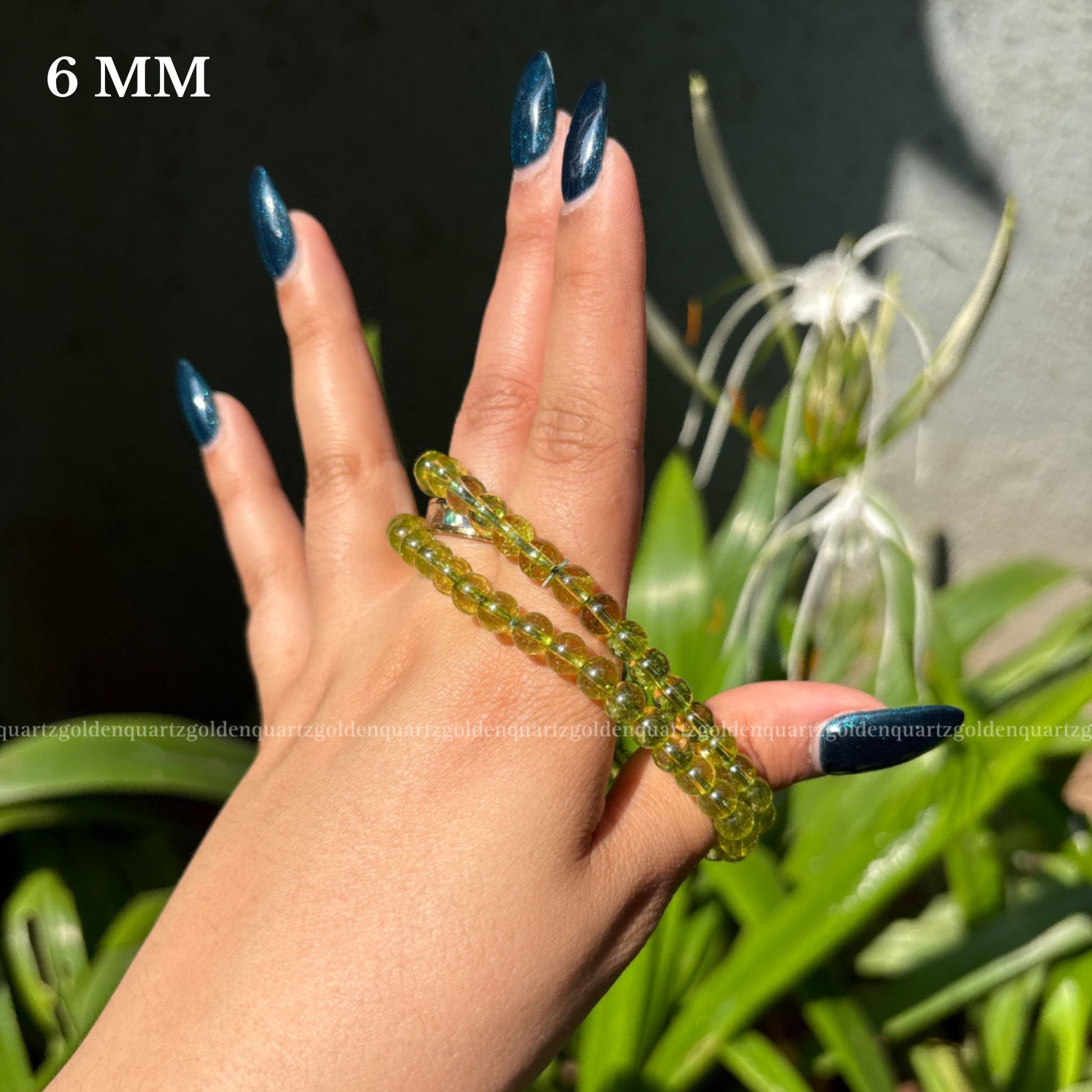 PERIDOT BRACELET ( Synthetic ) - Golden Quartz 