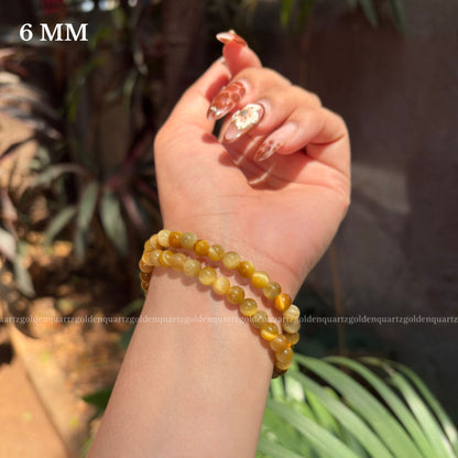 YELLOW CATS EYE BRACELET - Golden Quartz 