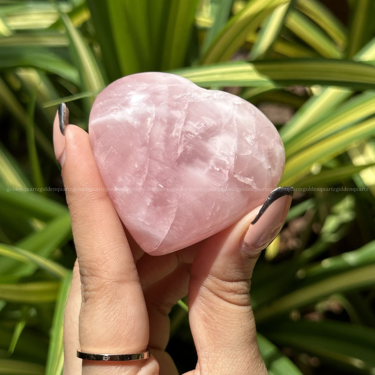 Puffy Rose Quartz Hearts