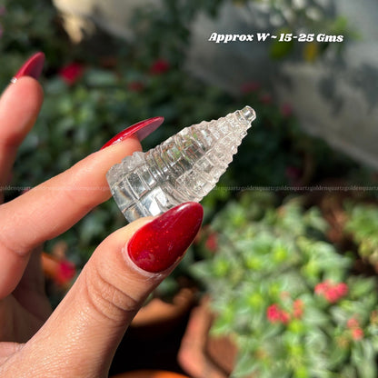 CLEAR QUARTZ SHREE YANTRA - Golden Quartz 