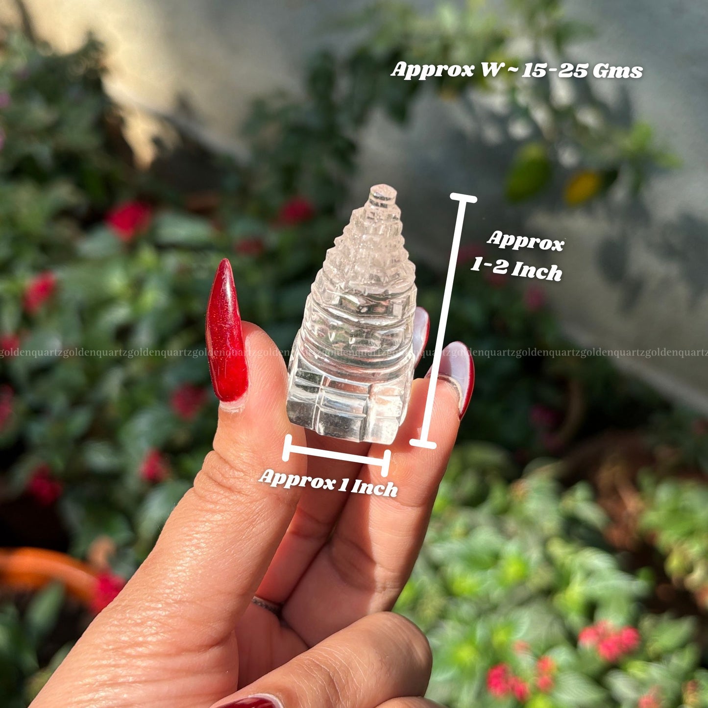 CLEAR QUARTZ SHREE YANTRA - Golden Quartz 