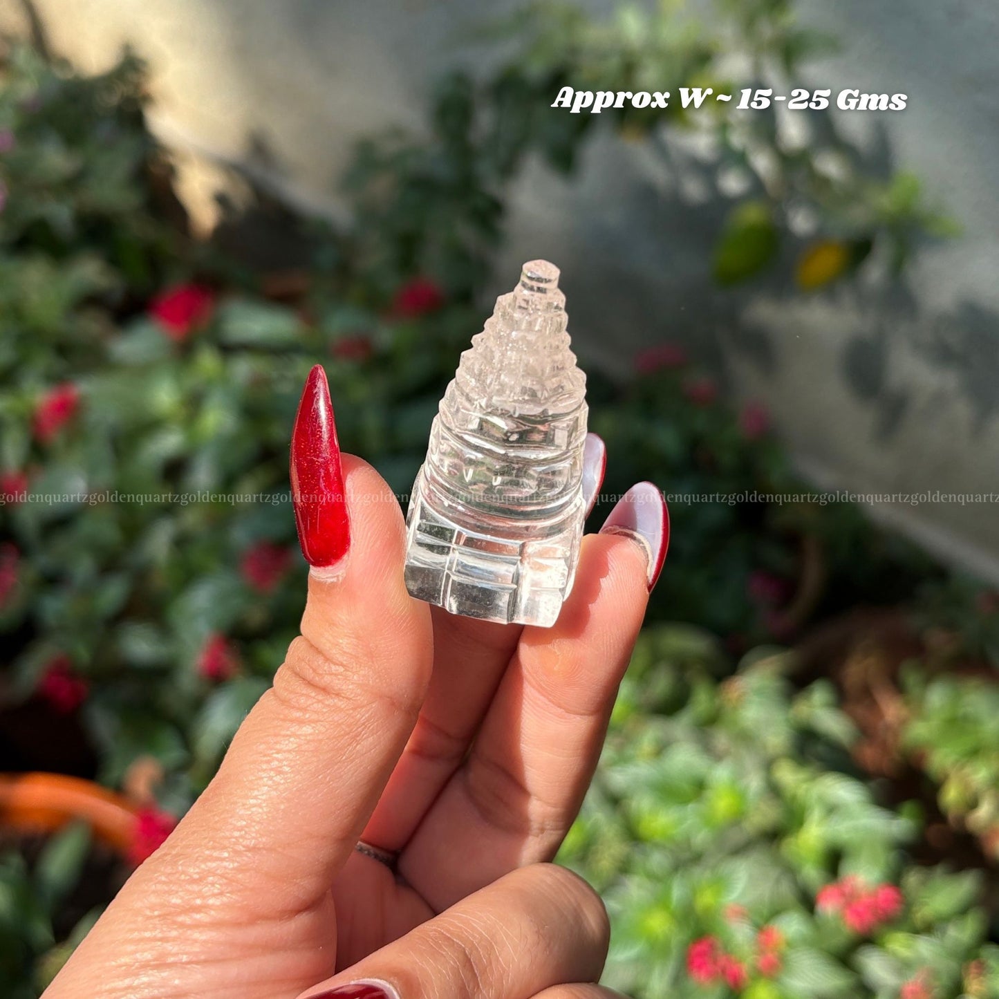CLEAR QUARTZ SHREE YANTRA - Golden Quartz 