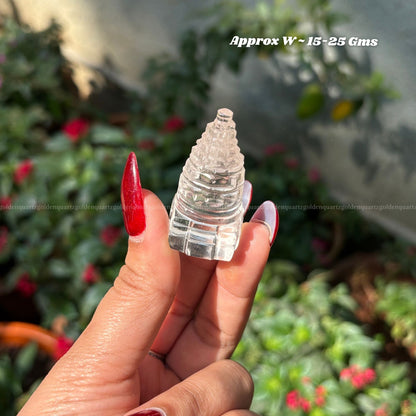 CLEAR QUARTZ SHREE YANTRA - Golden Quartz 