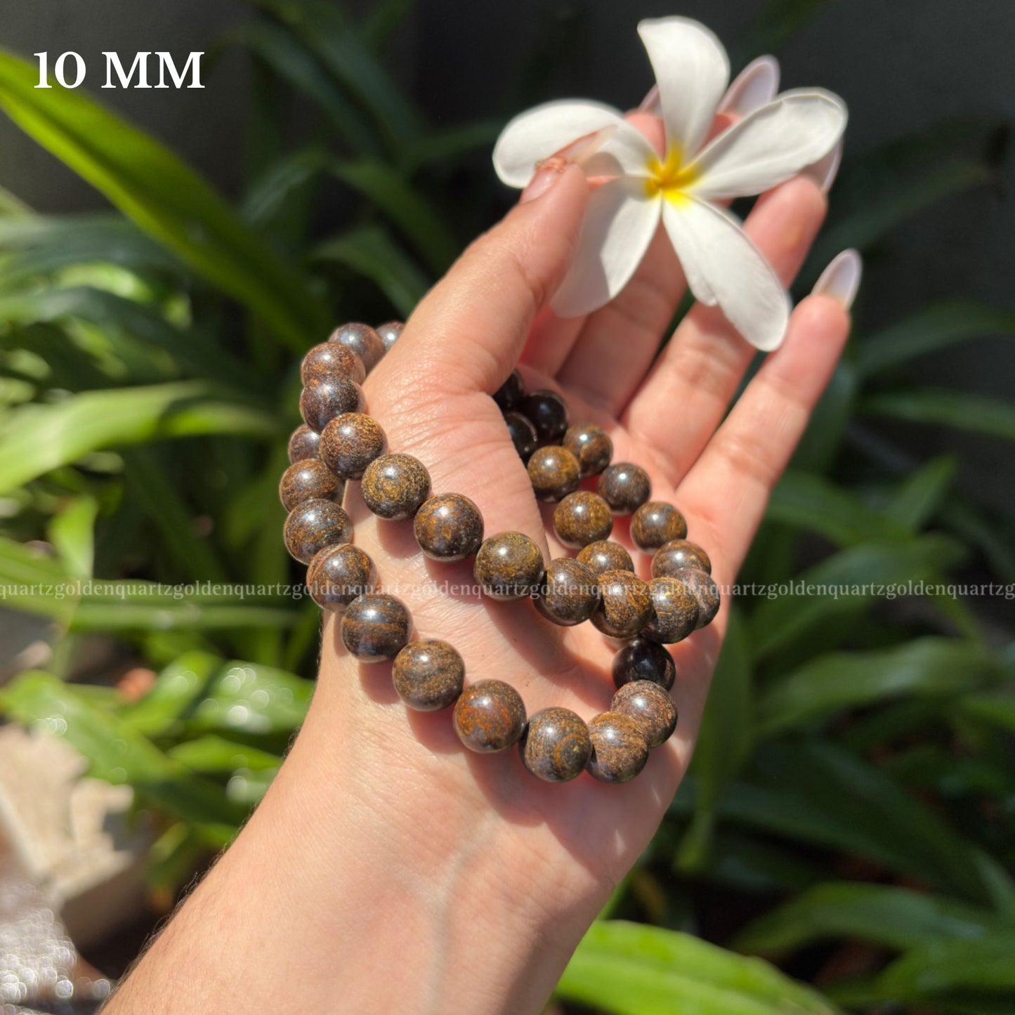 Bronzite Bracelet - Golden Quartz 
