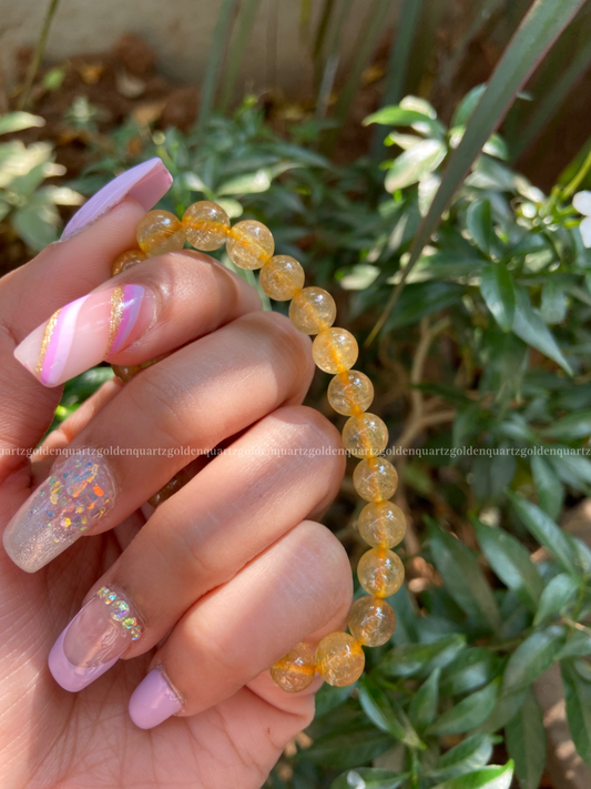 GOLDEN RUTILED QUARTZ BRACELET - Golden Quartz 