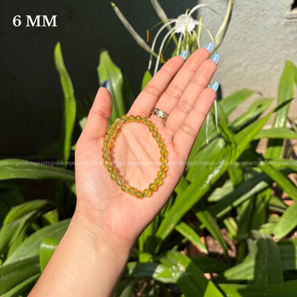 PERIDOT BRACELET ( Synthetic ) - Golden Quartz 