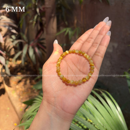 YELLOW CATS EYE BRACELET - Golden Quartz 