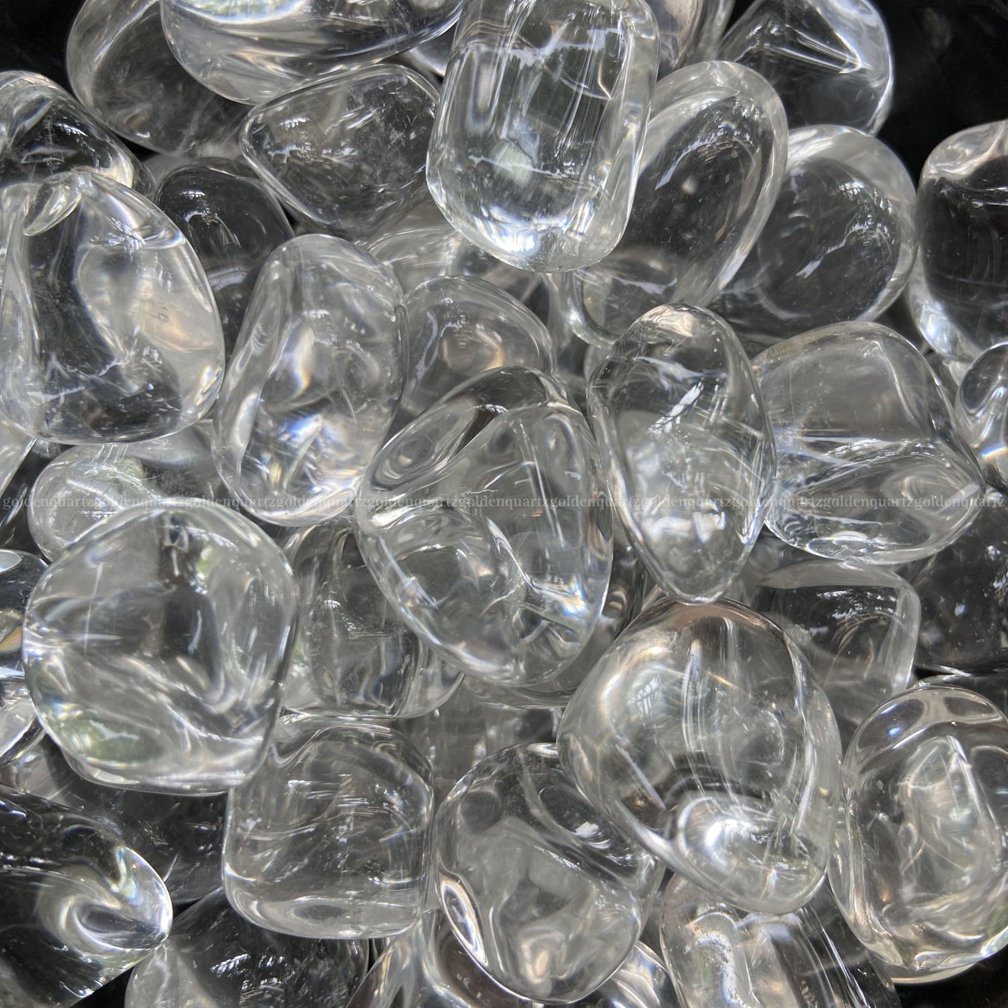 AA Clear Quartz Tumble Stone - Golden Quartz 