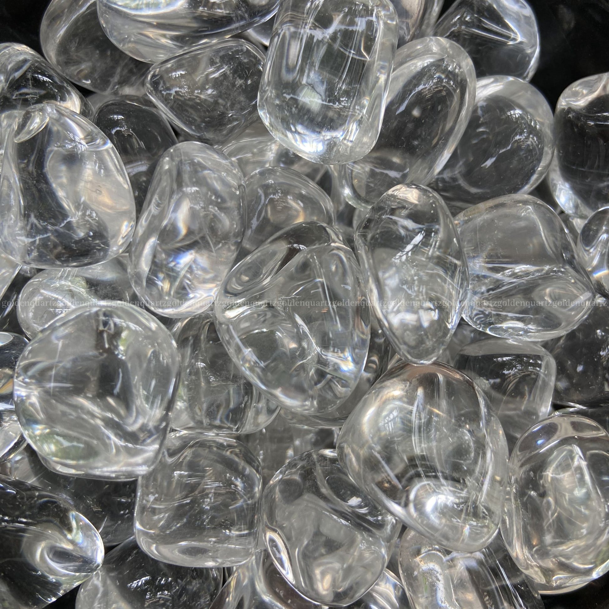 AA Clear Quartz Tumble Stone - Golden Quartz 