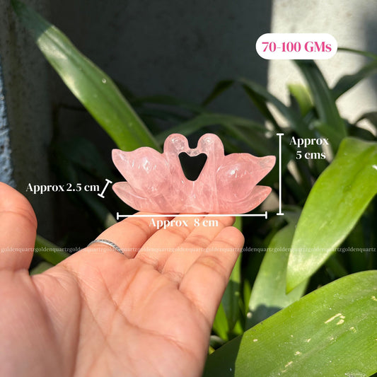 ROSE QUARTZ SWAN - Golden Quartz 