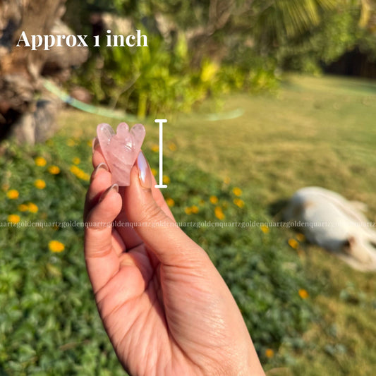 Rose Quartz Angel - Golden Quartz 