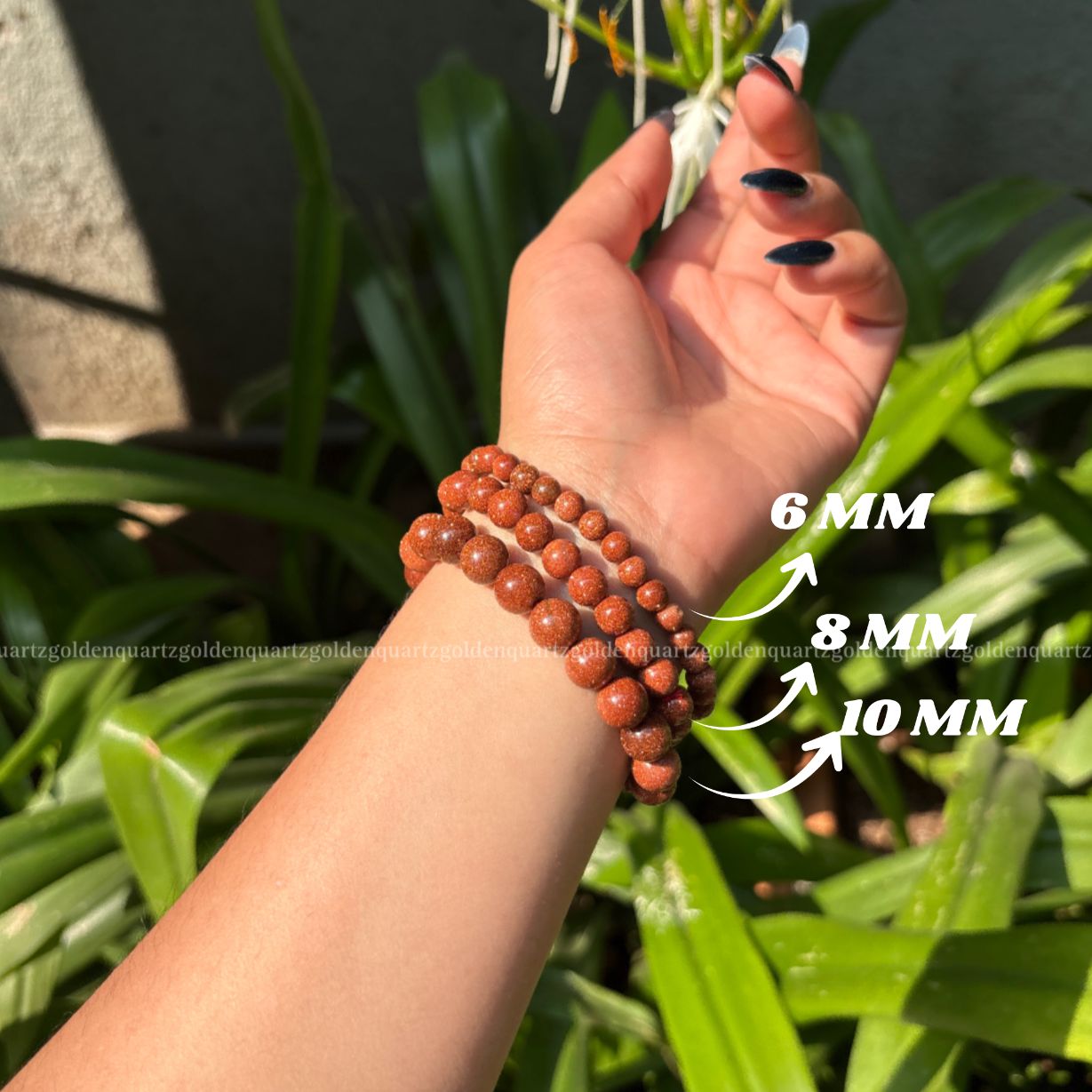 RED GOLDSTONE BRACELET FOR UPLIFTING ENERGY, AMBITION & CREATIVITY - Golden Quartz 